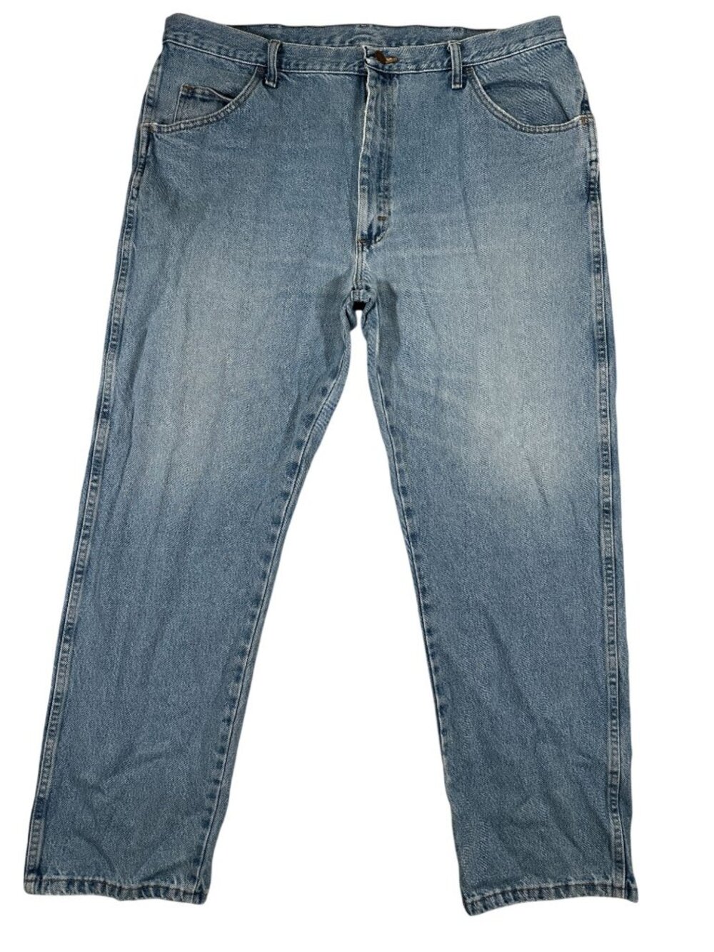 Rustler Mens Relaxed Fit Jeans Size 40x30 Blue Denim Classic Straight Leg